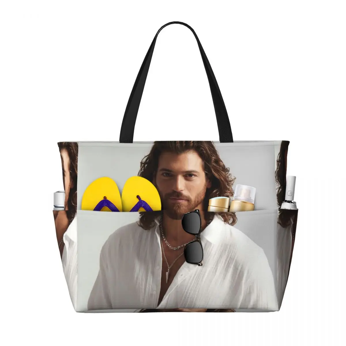 Yoga Fitness Gym Photos - Actor Can Yaman Photo Beach Tote