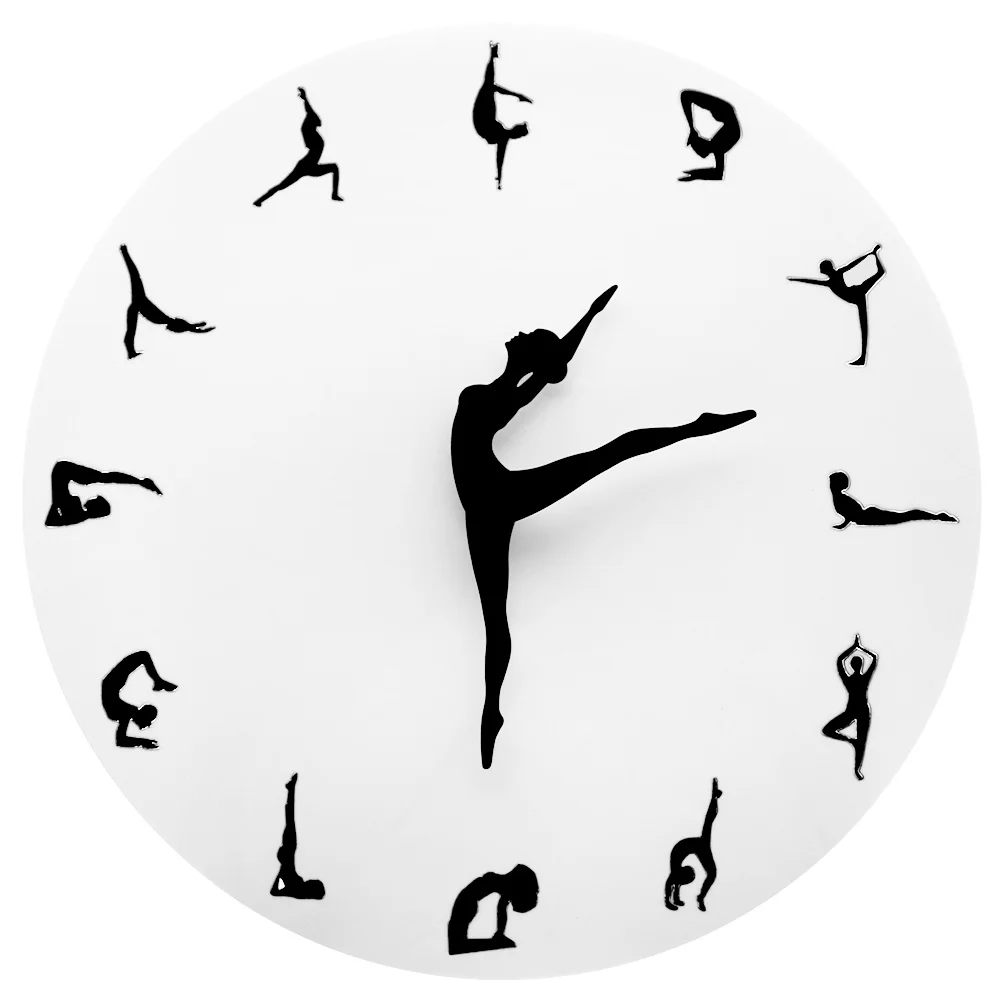 Yoga Fitness Watch - HQ Yoga Postures Wall Clock Fitness