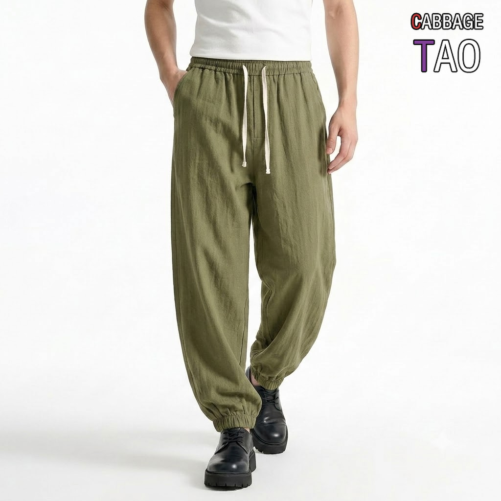 Yoga Daily Fitness - Mens Loose Drawstring Casual Trousers Baggy