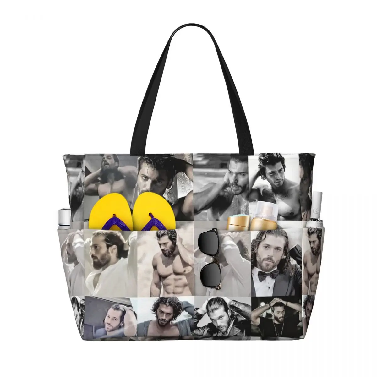 Yoga Fitness Gym Photos - Actor Can Yaman Photo Beach Tote