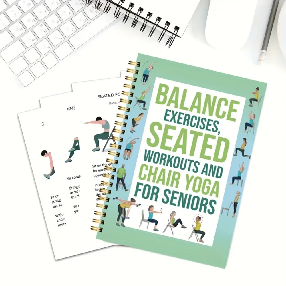 Yoga Fitness Journal - Chair Yoga Exercise Notebook For Seniors