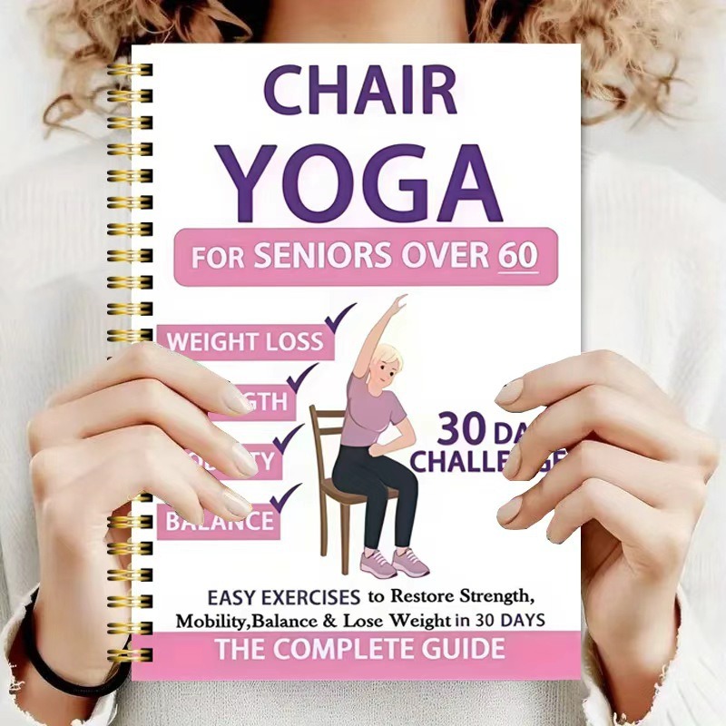 Yoga Fitness Journal - Chair Yoga Exercise Notebook for Seniors
