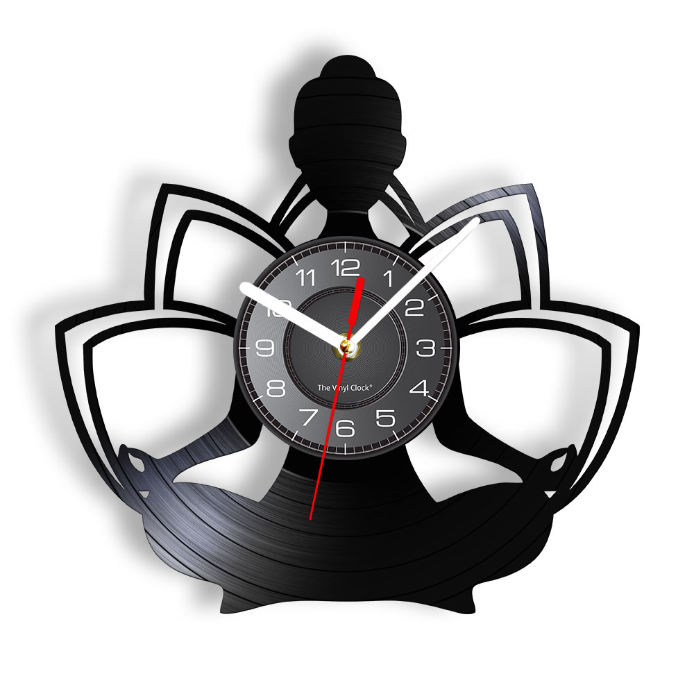 Yoga Fitness Watch - Yoga Pose Vinyl Record Wall Clock