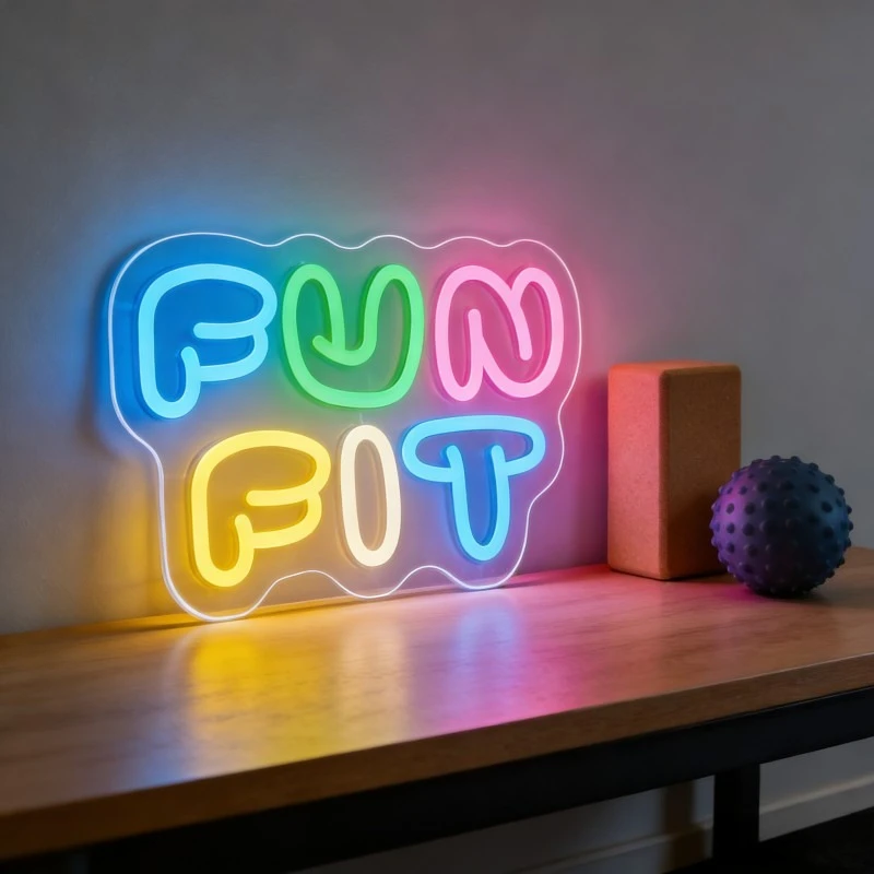 Fun Fit Neon Sign LED Cartoon  - đánh giá và giá Yoga Fitness Rooms