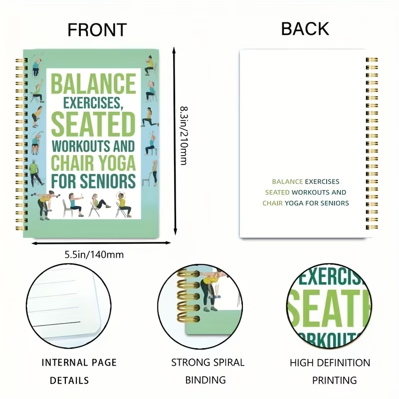 Chair Yoga Exercise Notebook F - đánh giá và giá Yoga Fitness Journal
