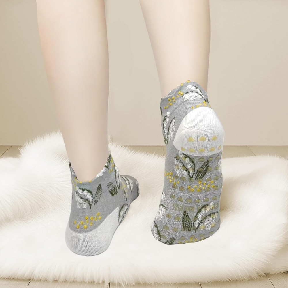 Floral Jacquard Yoga Socks for - đánh giá và giá Yoga Daily Fitness