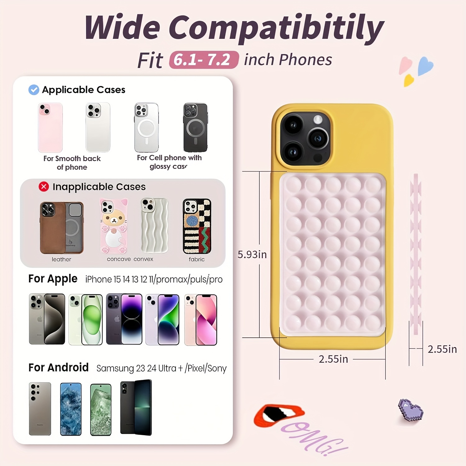 2pcs Double-Sided Silicone Suc - đánh giá và giá Yoga Fitness Watch