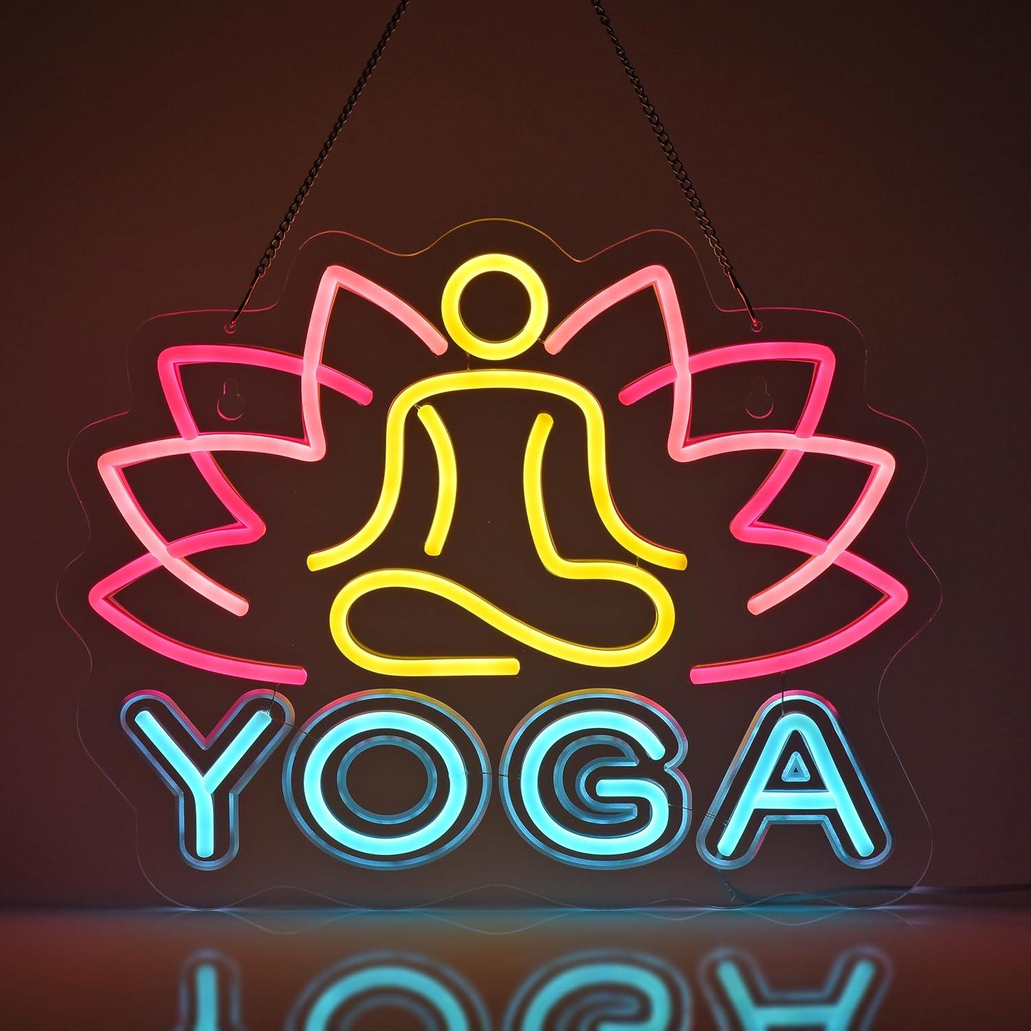 Yoga Neon Sign Dimmable LED Ne - đánh giá và giá Yoga Fitness Rooms