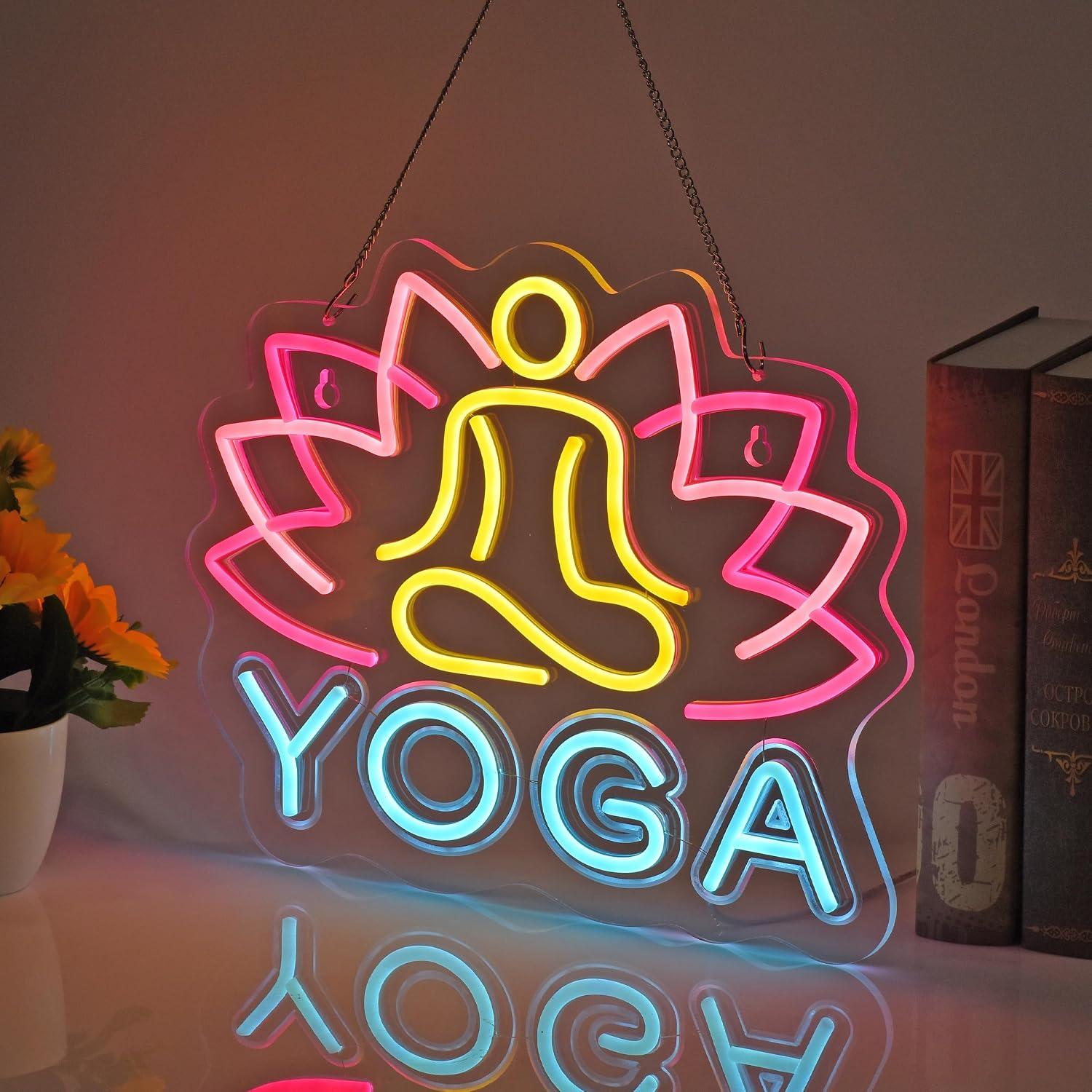 Yoga Neon Sign Dimmable LED Ne - đánh giá và giá Yoga Fitness Rooms