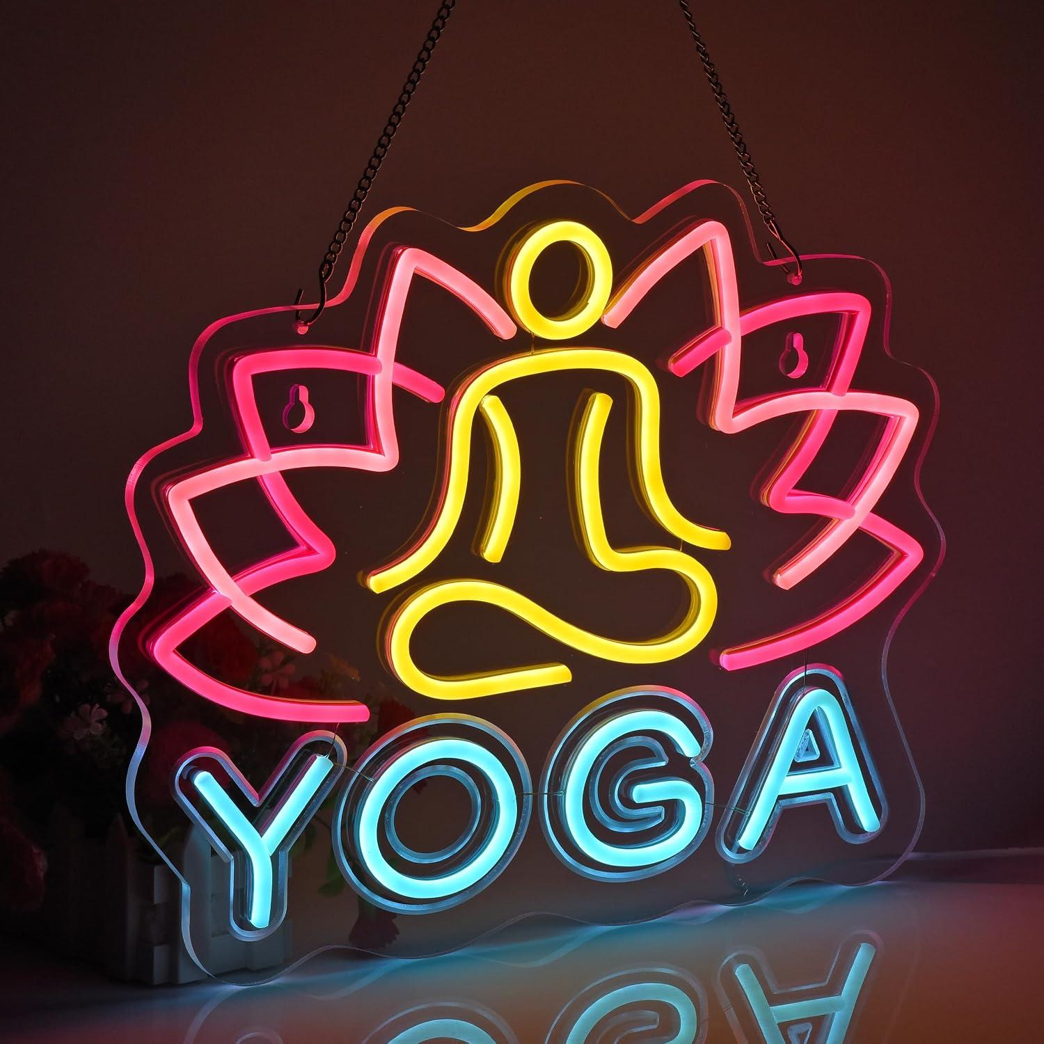 Yoga Neon Sign Dimmable LED Ne - đánh giá và giá Yoga Fitness Rooms