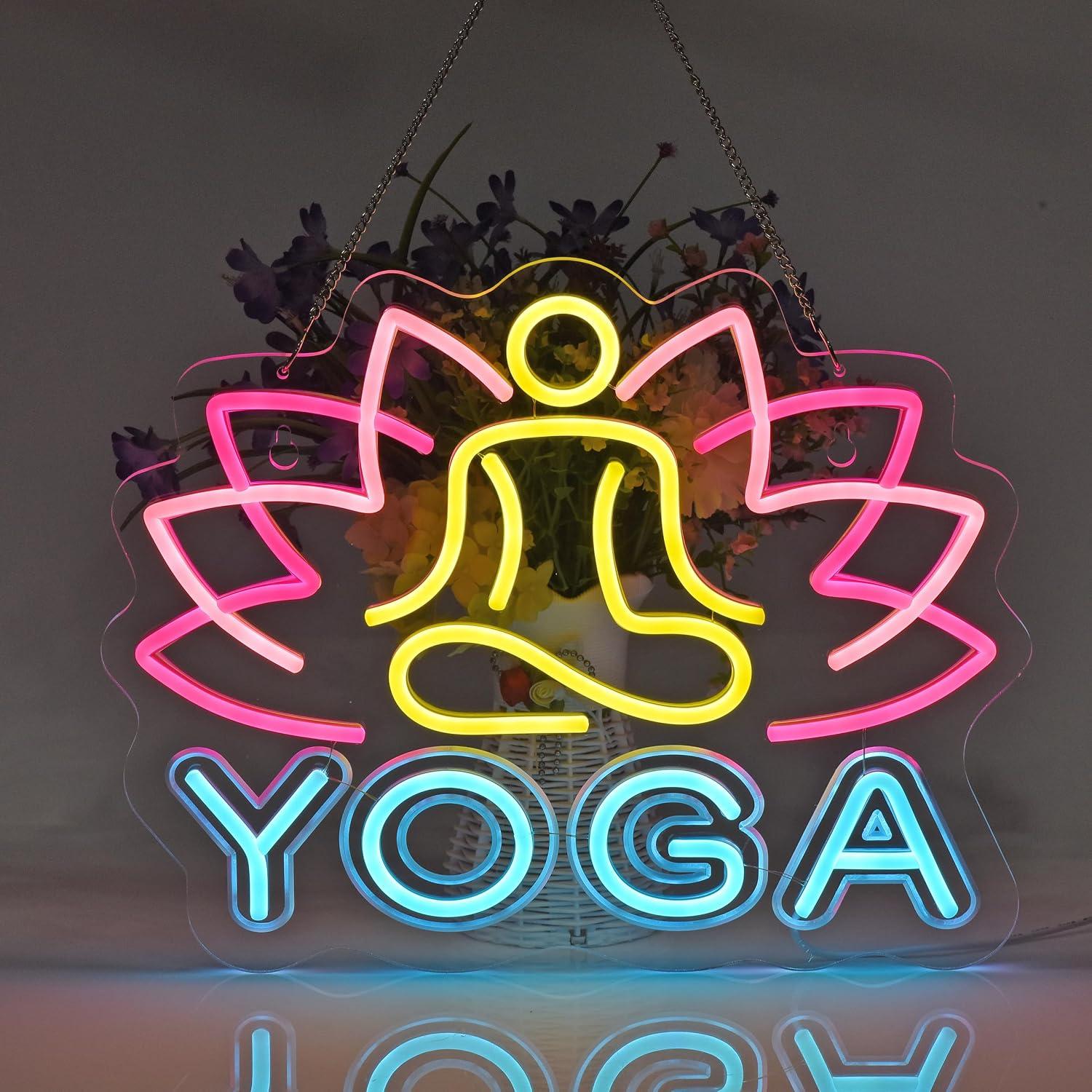 Yoga Neon Sign Dimmable LED Ne - đánh giá và giá Yoga Fitness Rooms