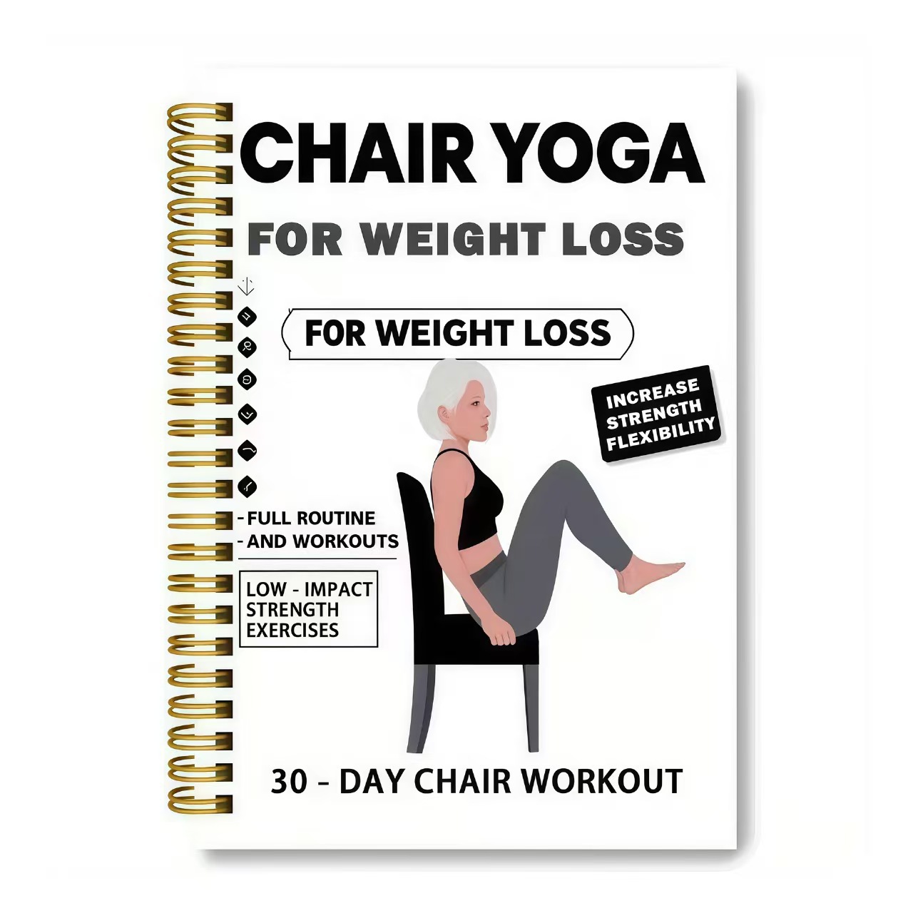 Chair Yoga Exercise Notebook F - đánh giá và giá Yoga Fitness Journal