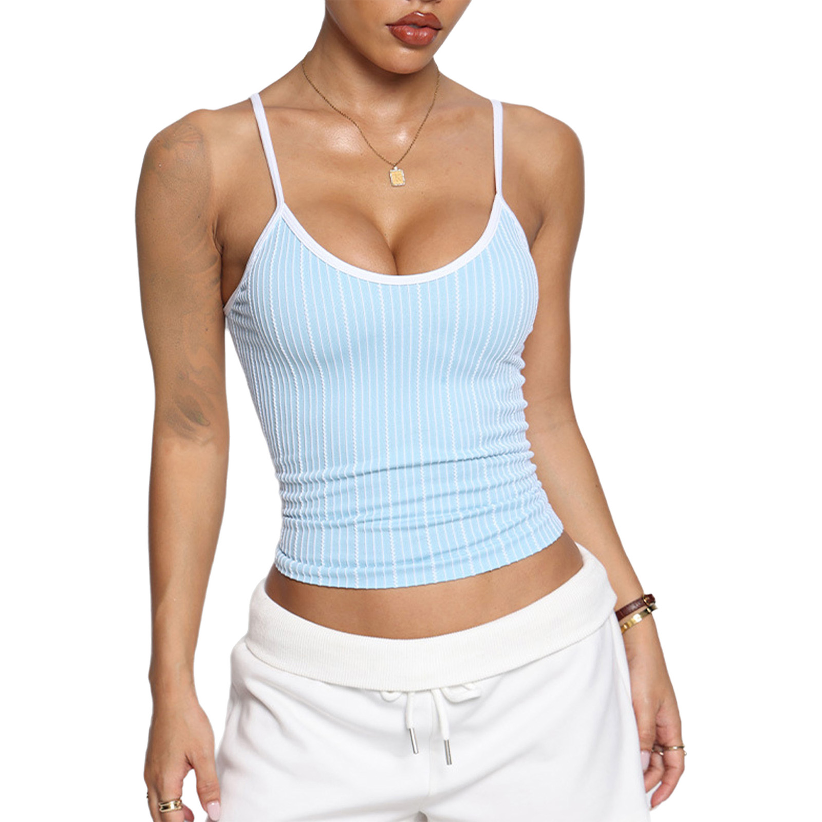 Women U Neck Striped Adjustabl - đánh giá và giá Yoga Daily Fitness