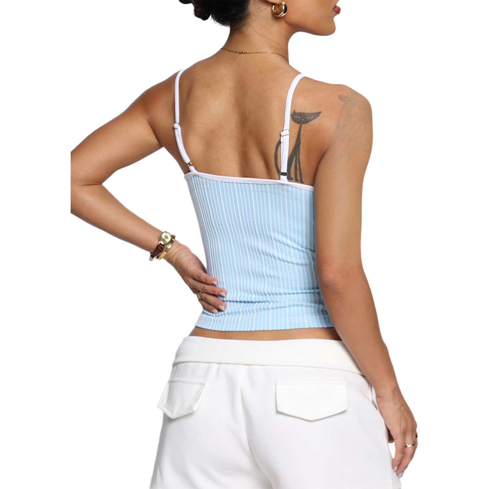Women U Neck Striped Adjustabl - đánh giá và giá Yoga Daily Fitness
