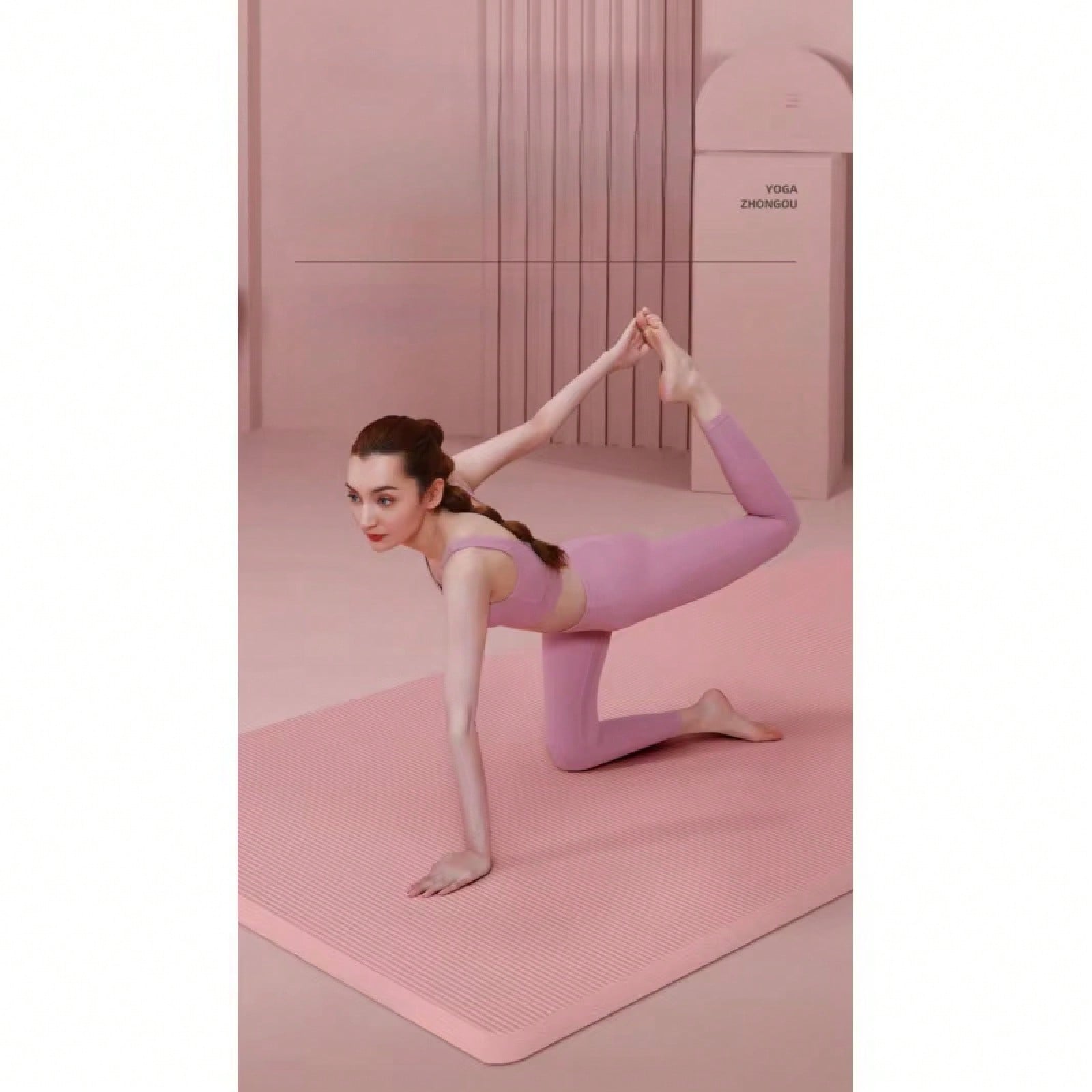 185*61CM Pink Non Slip Yoga Ma - đánh giá và giá Yoga Daily Fitness