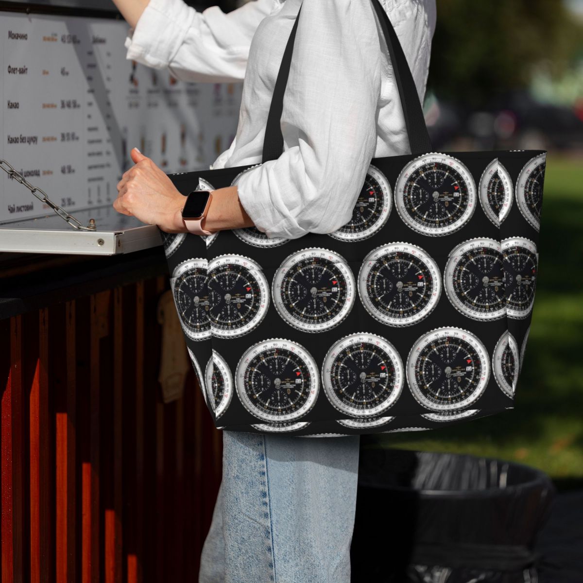 Luxury Watch Face Beach Tote B - đánh giá và giá Yoga Fitness Watch